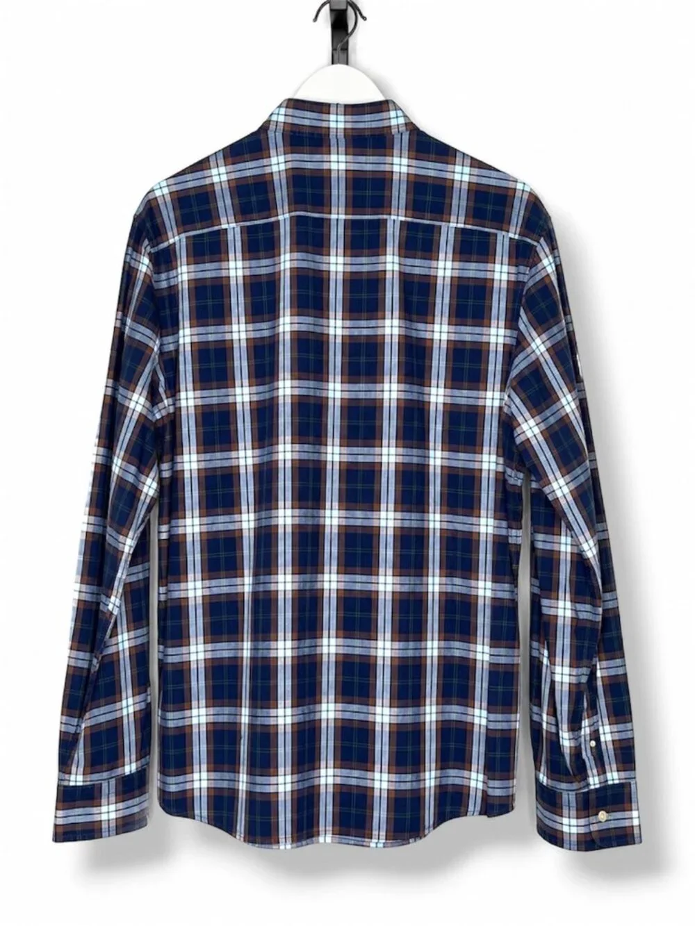 Banana Republic Untucked Slim Fit XL Plaid Button Down Shirt